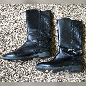 Juicy Couture Signature Logo Black Boots Kids Girls 1M